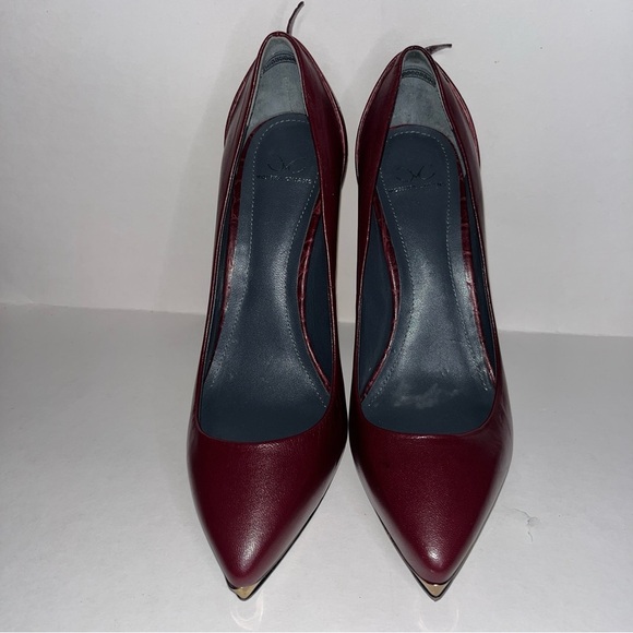 Monika Chiang Burgundy Croc Mohawk Pump Women’s Size 37.5 (US size 7) - Picture 8 of 10